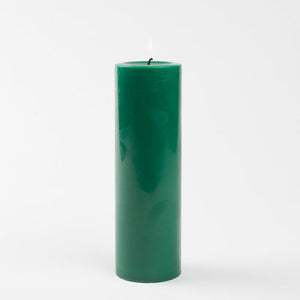 1 of 3: Richland Pillar Candles 3"x9" Dark Green Set of 6