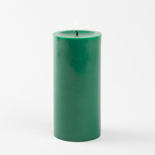 Richland Pillar Candle 3"x6" Dark Green