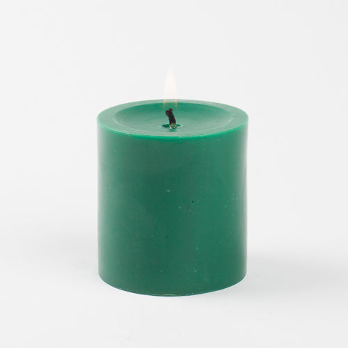 richland pillar candles 3 x3 dark green set of 12 - view 1