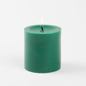 1 of 4: richland pillar candle 3 x3 dark green