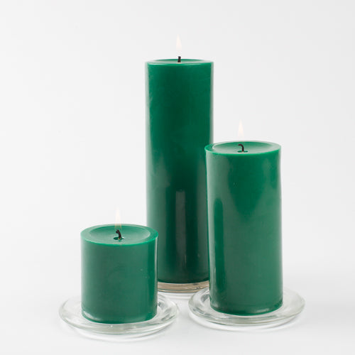 Richland Pillar Candles 3"x9" Dark Green Set of 12 - view 3