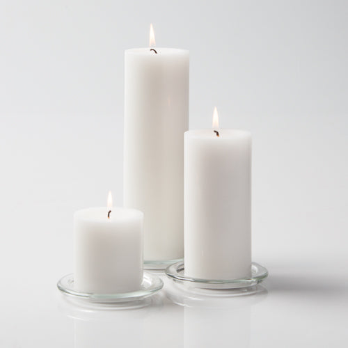 Richland Pillar Candles 3"x3", 3"x6" & 3"x9" White Set of 18 - view 1
