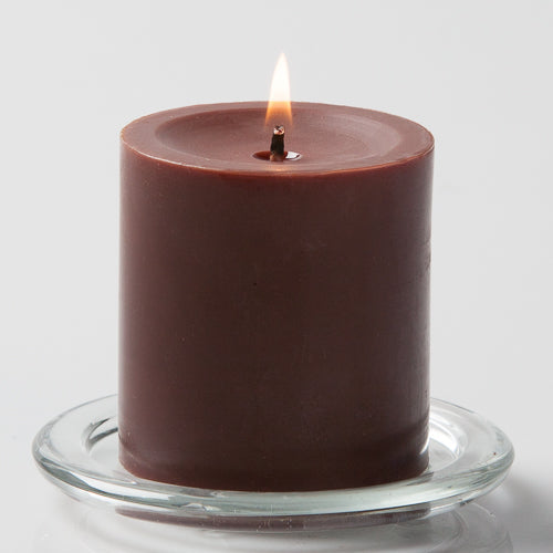 Richland Pillar Candles 3"x3" Brown Set of 12 - view 1