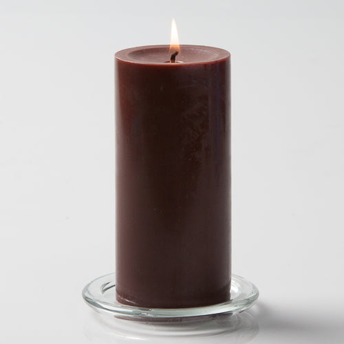 Richland Pillar Candles 3"x6" Brown Set of 12