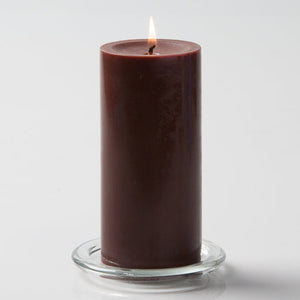 1 of 2: Richland Pillar Candles 3"x6" Brown Set of 12