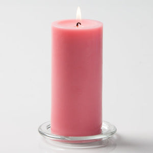1 of 2: Richland Pillar Candles 3"x6" Pink Set of 24