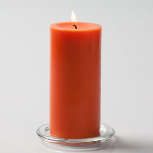 1 of 3: Richland Pillar Candles 3"x6" Orange Set of 6