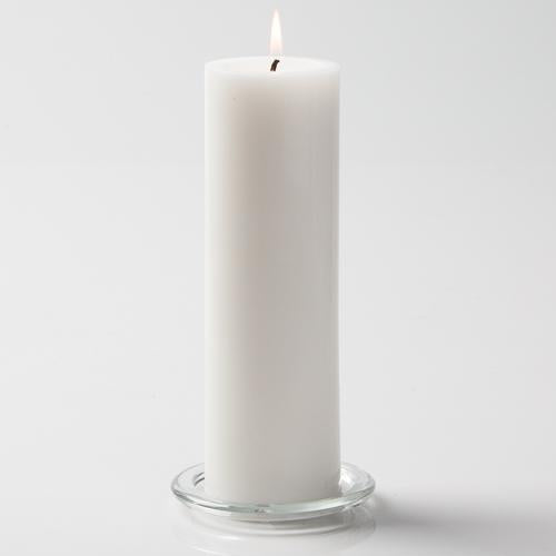 Richland Pillar Candle 9" & Eastland Square Holder 12 inch Set of 12