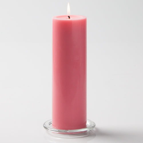 Richland Pillar Candles 3"x9" Pink Set of 6 - view 1