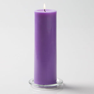 1 of 2: Richland Pillar Candles 3"x9" Lavender Set of 12