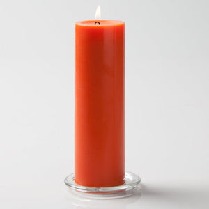 1 of 2: Richland Pillar Candle 3"x9" Orange