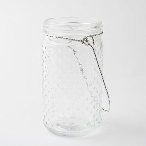 2 of 4: Eastland 7.5" Hanging Dotted Glass Jar with Handle Set of 6