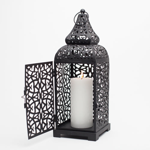 Richland Black Moroccan Temple Metal Lantern - view 1