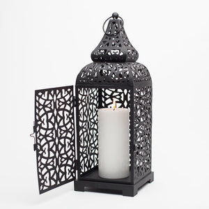 1 of 7: Richland Black Moroccan Temple Metal Lantern