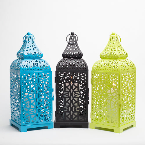 richland lime moroccan temple metal lantern - view 5