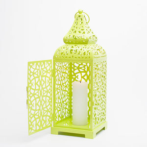 2 of 5: richland lime moroccan temple metal lantern