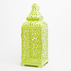 3 of 5: Richland Lime Moroccan Temple Metal Lantern
