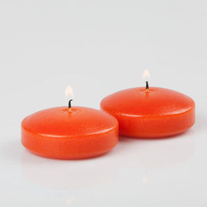 1 of 2: Richland Floating Candles 3" Orange Set of 12