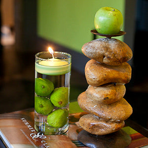 2 of 2: Richland Floating Candles 3" Green Set of 72