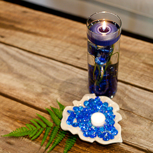 richland floating candles 3 navy blue set of 12