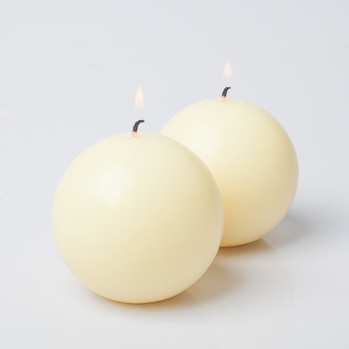 Richland Sphere Candle 3" Ivory Set of 24