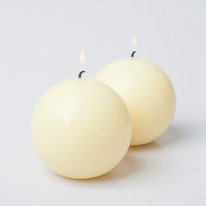 1 of 4: Richland Sphere Candle 3" Ivory Set of 24