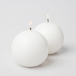 3 of 3: Richland Sphere Candle 3" White