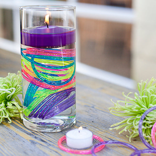 richland floating candles 3 purple set of 72
