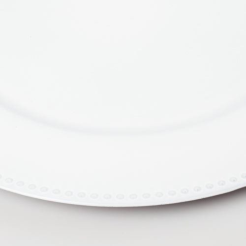 richland beaded charger plate 13 white set of 12 - view 5