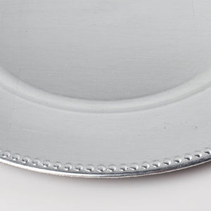 4 of 4: richland beaded charger plate 13 silver set of 48