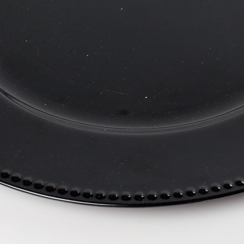 richland beaded charger plate 13 black set of 48 - view 3