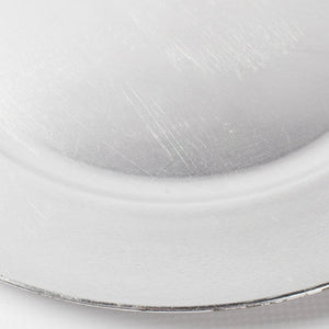 2 of 2: richland plain charger plate 13 silver set of 48