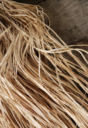 2 of 3: natural raffia bundle trimmed