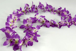 2 of 3: 12 Purple Orchid Flower Leis