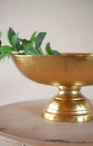 1 of 2: Pedestal Bowl Gold