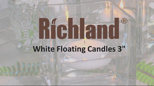 3 of 8: Richland Floating Candles 3" White Set of 96