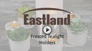 6 of 7: Eastland Tealight Candle Holder Frosted Set of 12