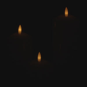 6 of 6: Richland Bullet LED Wax Candle 3"x4", 3"x6", & 3"x8" Set of 3