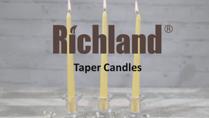 3 of 3: Richland Taper Candles 10" White Set of 10