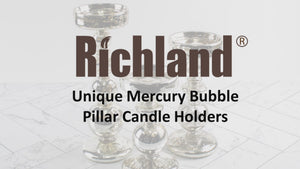 4 of 5: Richland Pillar Holders Unique Mercury Bubble - Set of 3
