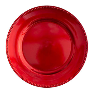 1 of 4: richland beaded charger plate 13 red set of 48