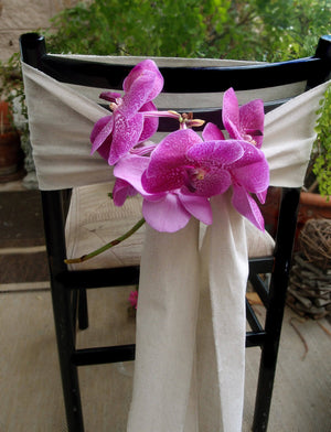2 of 3: Linen Table Runner or Chair Sash 8 x 108