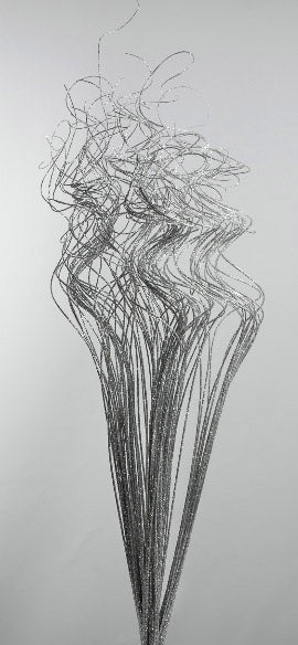 2 of 2: Natural Curly Ting METALLIC SILVER SPARKLE (32 pieces) 27"