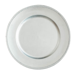 1 of 4: Richland Beaded Charger Plate 13" Silver Set of 48