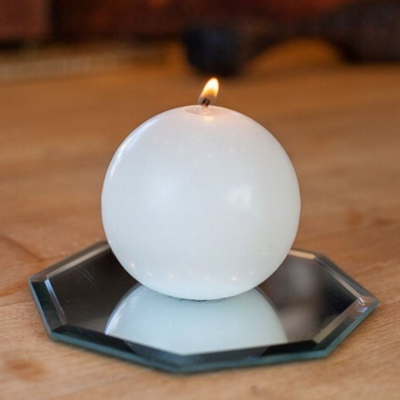 Richland Sphere Candle 3" White Set of 24