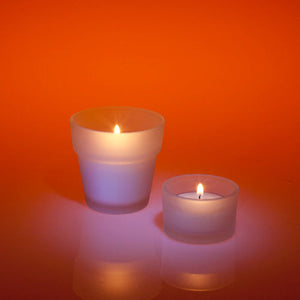 2 of 2: Eastland Flowerpot Votive Candle Holder Frosted Set of 12