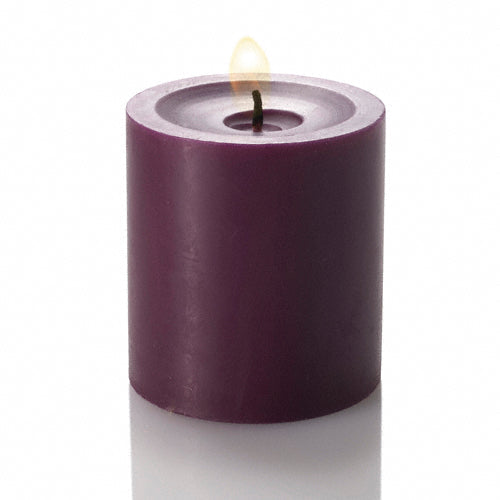 Richland Pillar Candles 3"x3" Purple Set of 48
