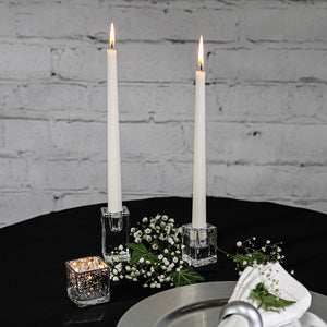 2 of 2: Richland Square Glass Taper Candle Holder 2.5" Set of 48