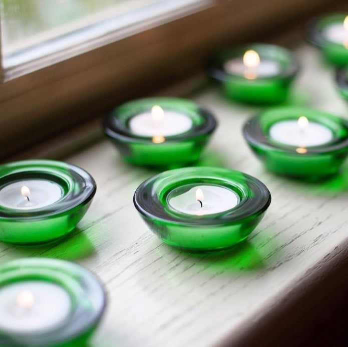 Eastland Chunky Tealight Candle Holder Green Set of 12 - view 3