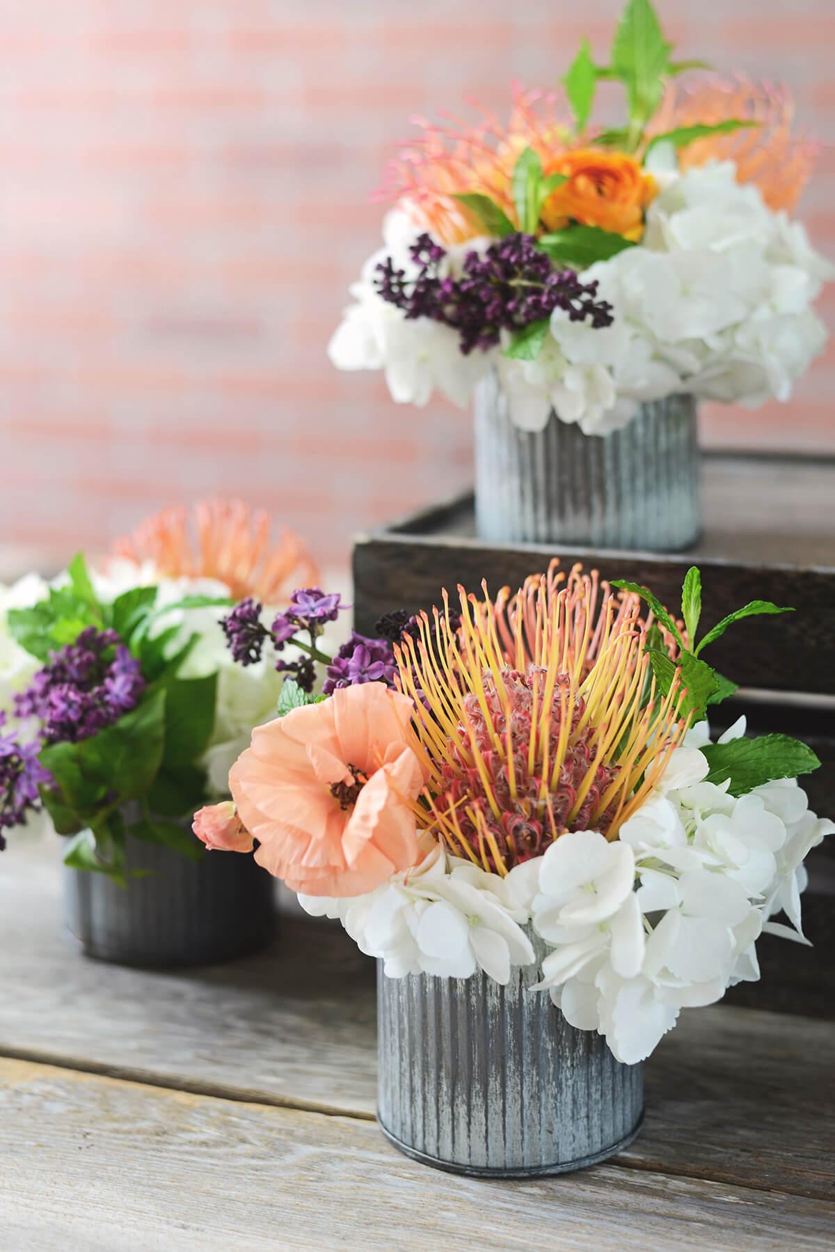 norah corrugated zinc 3 vase 6 pack - view 3